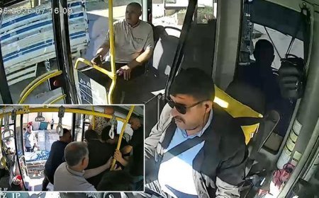 Epilepsi nöbeti geçiren yolcuyu otobüs şoförü hastaneye yetiştirdi