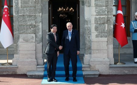 Cumhurbaşkanı Erdoğan, Singapur Başbakanı Wong'u resmi törenle karşıladı