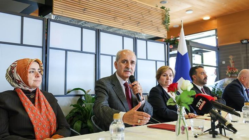 TBMM Başkanı Kurtulmuş, Finlandiya'da Türk ve Tatar toplumu temsilcileriyle bir araya geldi