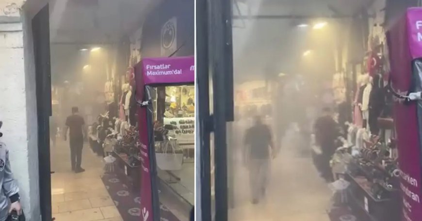 Kapalıçarşı'da yangın paniği: Duman nedeniyle göz gözü görmedi