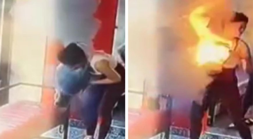 Çantasındaki şarj cihazı bir anda patladı! Alevler içinde kalan kadın neye uğradığını şaşırdı